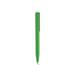 Stylo en plastique recyclé au design ultraléger et à encre bleue couleur vert deuxième vue