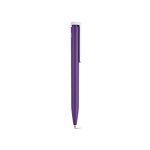Stylo en plastique recyclé au design ultraléger et à encre bleue couleur violet deuxième vue