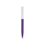 Stylo en plastique recyclé au design ultraléger et à encre bleue couleur violet vue frontale