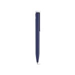 Stylo en plastique recyclé au design ultraléger et à encre bleue couleur bleu marine deuxième vue