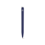 Stylo en plastique recyclé au design ultraléger et à encre bleue couleur bleu marine vue arrière