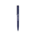 Stylo en plastique recyclé au design ultraléger et à encre bleue vue principale