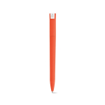 Stylo à corps en plastique recyclé, grand clip et encre bleue couleur orange vue arrière