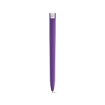 Stylo à corps en plastique recyclé, grand clip et encre bleue couleur violet vue arrière
