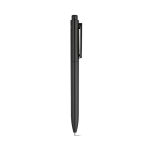 Stylo en plastique recyclé avec clip renforcé et encre bleue couleur noir deuxième vue