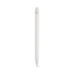 Stylo en plastique recyclé avec clip renforcé et encre bleue couleur blanc vue arrière