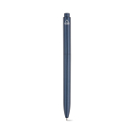 Stylo en plastique recyclé avec clip renforcé et encre bleue couleur bleu marine vue arrière