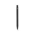 Stylo en aluminium recyclé avec finition caoutchoutée et encre bleue couleur noir vue arrière