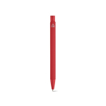 Stylo en aluminium recyclé avec finition caoutchoutée et encre bleue couleur rouge vue arrière