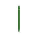 Stylo en aluminium recyclé avec finition caoutchoutée et encre bleue couleur vert vue arrière