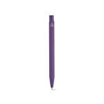 Stylo en aluminium recyclé avec finition caoutchoutée et encre bleue couleur violet vue arrière