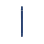 Stylo en aluminium recyclé avec finition caoutchoutée et encre bleue couleur bleu marine vue arrière