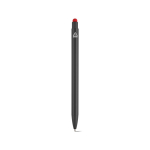 Stylo en aluminium recyclé avec embout tactile et encre bleue couleur rouge vue arrière