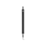 Stylo en aluminium recyclé à bouton-poussoir, encre bleue couleur noir vue arrière