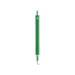Stylo en aluminium recyclé à bouton-poussoir, encre bleue couleur vert vue arrière