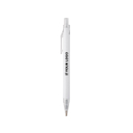 Stylo en aluminium recyclé à bouton-poussoir, encre bleue vue principale