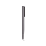 Stylo à bouton-poussoir en aluminium recyclé, finition brillante et encre bleue couleur gris deuxième vue