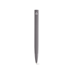 Stylo à bouton-poussoir en aluminium recyclé, finition brillante et encre bleue couleur gris vue arrière