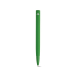 Stylo à bouton-poussoir en aluminium recyclé, finition brillante et encre bleue couleur vert vue arrière
