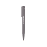 Stylo à bouton-poussoir en aluminium recyclé, finition brillante et encre bleue vue principale