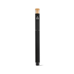 Stylo roller en aluminium recyclé et bambou avec encre bleue couleur noir vue arrière