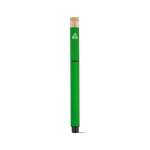 Stylo roller en aluminium recyclé et bambou avec encre bleue couleur vert vue arrière