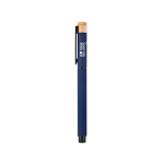 Stylo roller en aluminium recyclé et bambou avec encre bleue vue principale