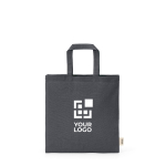 Sac en coton recyclé naturel avec anses de 30 cm et 140 g/m² vue principale