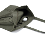 Sac de courses en coton recyclé avec fermeture éclair 360 g/m² couleur vert militaire vue détaillée