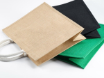 Sac de courses en jute laminé avec anses en coton 20L vue détaillée
