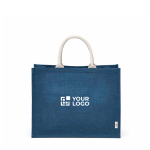Sac de courses en jute laminé avec anses en coton 20L vue principale