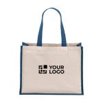 Sac de courses en coton recyclé et jute avec longues anses 300 g/m² vue principale