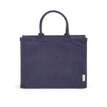 Sac de courses écologique avec fermeture éclair intégrale 19L couleur bleu marine vue frontale