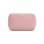 Trousse de toilette géométrique en cuir synthétique recyclé avec doublure recyclée couleur rose vue frontale