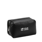 Trousse de toilette géométrique en cuir synthétique recyclé avec doublure recyclée vue principale