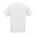 T-shirt unisexe écologique à manches courtes et col rond 140 g/m2 couleur blanc vue arrière