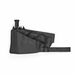 Parapluie pliable manuel en pongé de plastique recyclé ø95 couleur noir quatrième vue