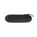 Parapluie pliable manuel en pongé de plastique recyclé ø95 couleur noir huitième vue frontale