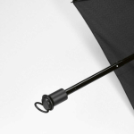 Parapluie pliable manuel en pongé de plastique recyclé ø95 couleur noir vue détaillée