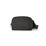 Sac banane imperméable en nylon recyclé avec poche arrière 1,5L couleur noir vue frontale