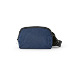 Sac banane imperméable en nylon recyclé avec poche arrière 1,5L couleur bleu marine vue frontale