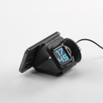 Chargeur sans fil 3 en 1 avec USB-C et charge rapide magnétique 15W couleur noir troisième vue