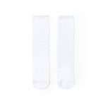 Chaussettes blanches en polyester pour sublimation taille unique L-XL première vue