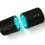 Enceinte magnétique amovible Bluetooth avec lumières, étanche 20 W couleur noir
