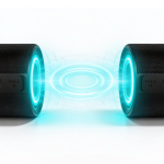 Enceinte magnétique amovible Bluetooth avec lumières, étanche 20 W couleur noir