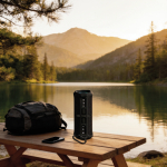 Enceinte magnétique amovible Bluetooth avec lumières, étanche 20 W couleur noir