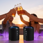 Enceinte magnétique amovible Bluetooth avec lumières, étanche 20 W couleur noir