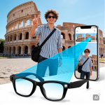 Lunettes IA avec photo, traduction et audio Bluetooth couleur noir