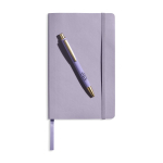 Carnet souple A5 en similicuir à élastique et pages unies couleur violet