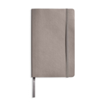 Carnet souple A5 en similicuir à élastique et pages unies couleur gris clair
